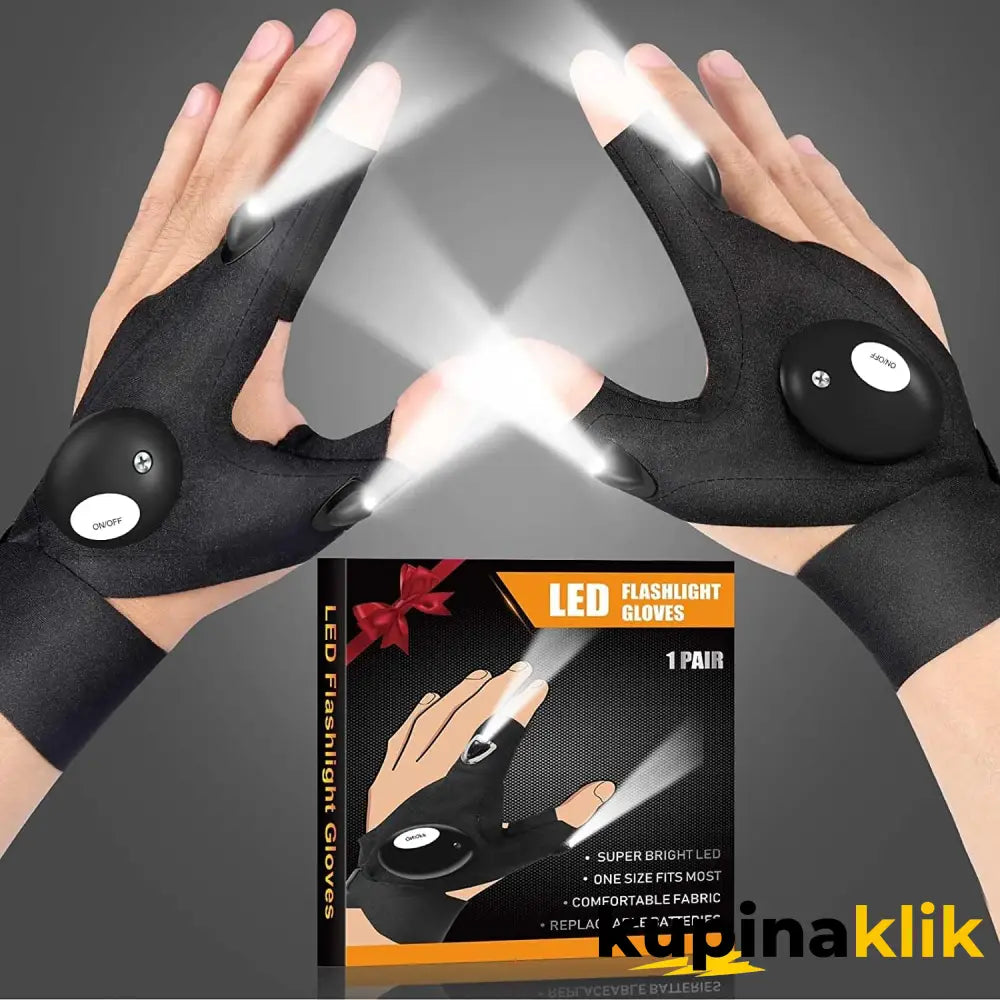Rukavice sa LED svetlima 1 + 1 GRATIS