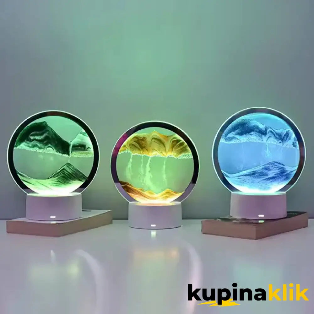 3D Peščana LED lampa