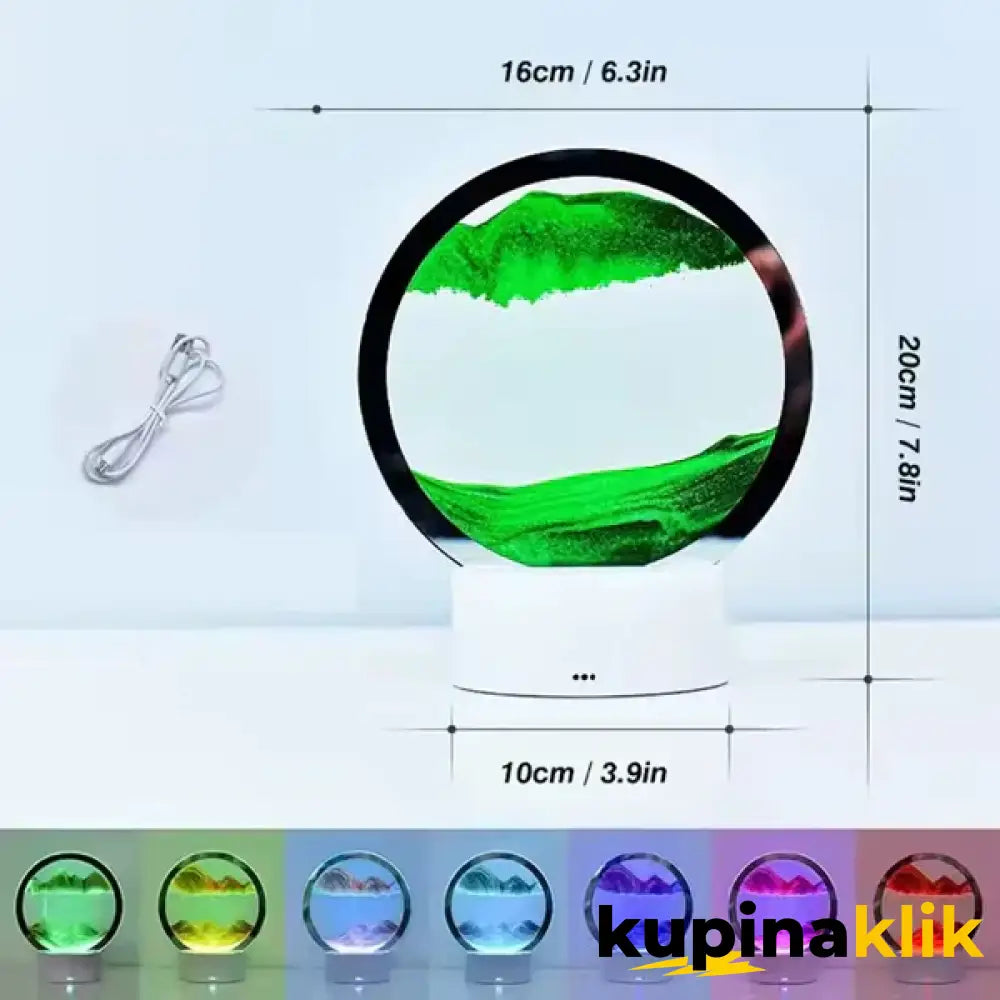 3D Peščana LED lampa