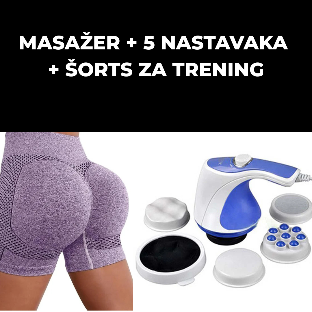 Relax Masažer sa 5 nastavka + Šorts za trening