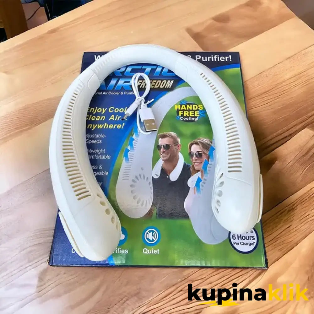 Arctic Air turbo ventilator za vrat u obliku slušalica Bela