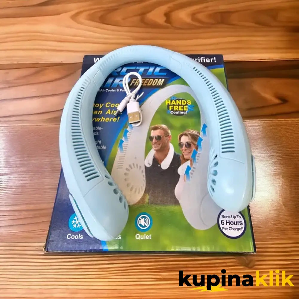 Arctic Air turbo ventilator za vrat u obliku slušalica Plava