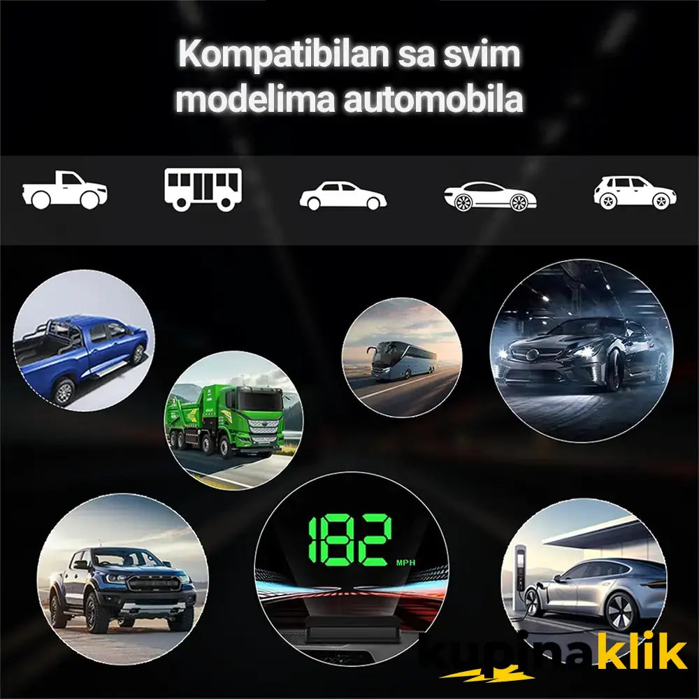 Auto HUD – brzinomer sa prikazom na vetrobranu