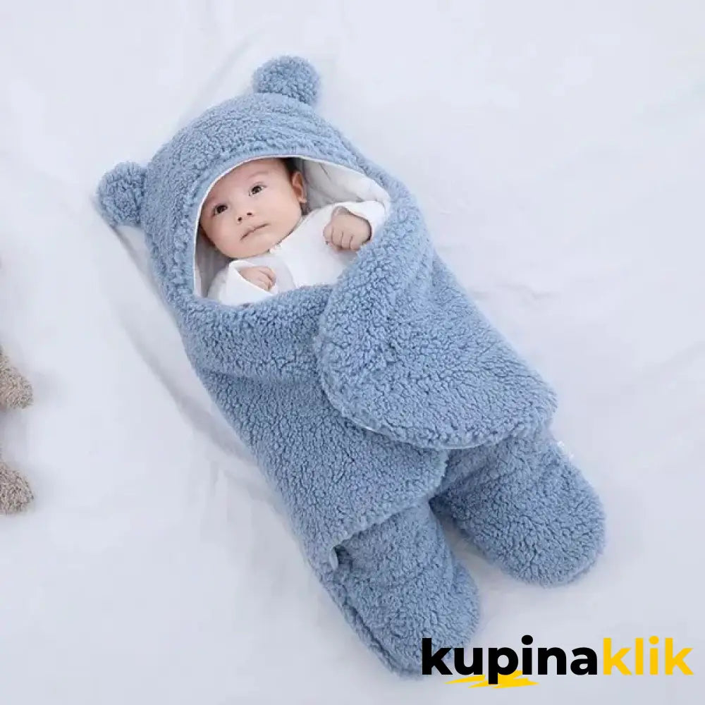 Ćebe i vreća za spavanje za bebe do 9 meseci - 2u1 ćebe za bebe Plava