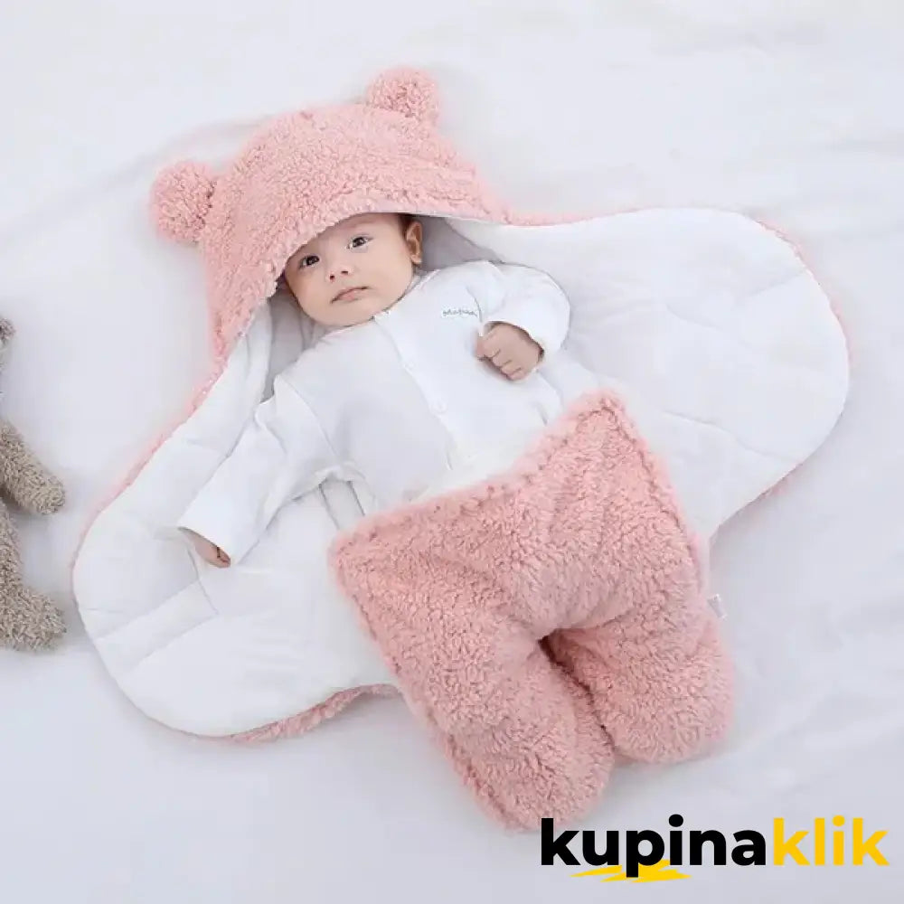 Ćebe i vreća za spavanje za bebe do 9 meseci - 2u1 ćebe za bebe Roza