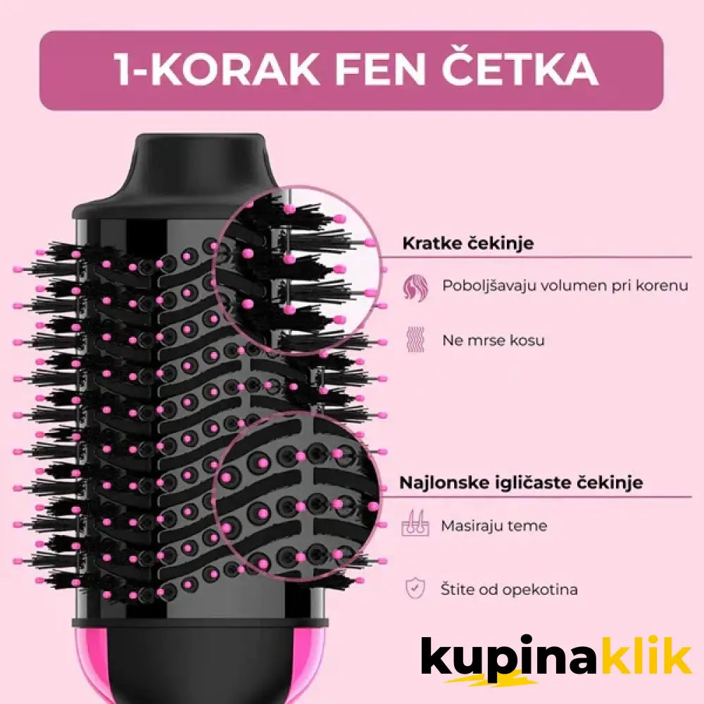 Četka za sušenje i oblikovanje kose 3u1