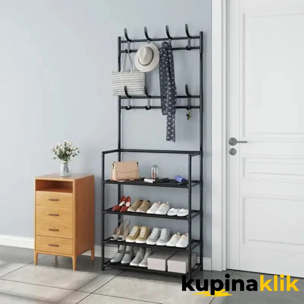 Cipelarnik i čiviluk 2u1 Crna