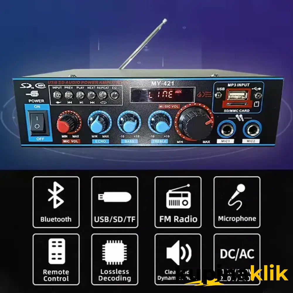 Digitalni blutut stereo resiver i pojačalo 800W