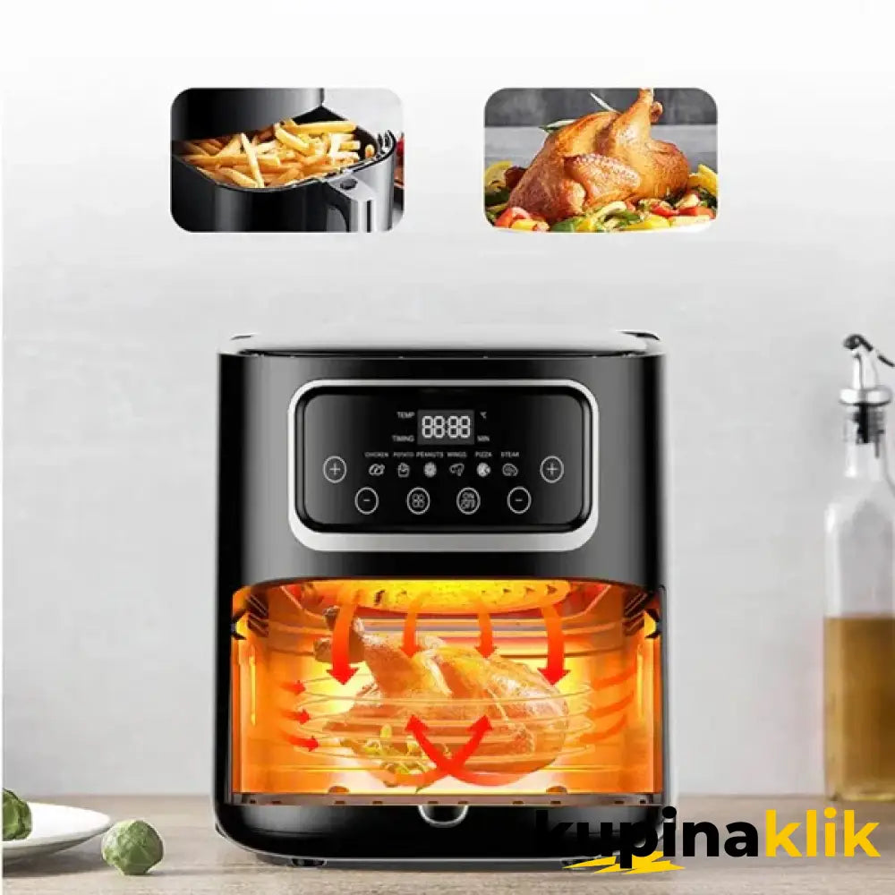 Friteza na vruć vazduh - Air Fryer - Silver Crest 10L + 50 papira za pečenje