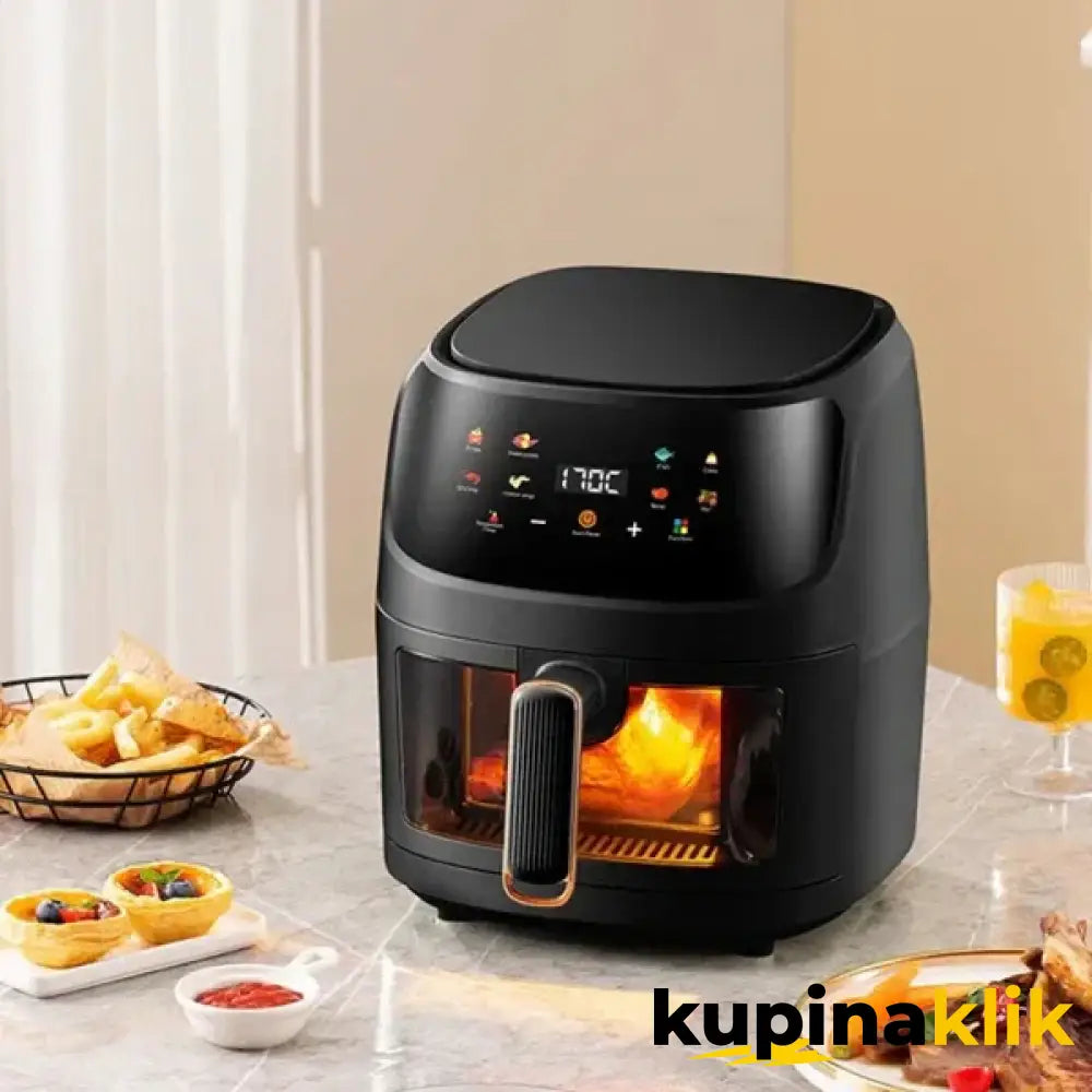 Friteza na vruć vazduh - Air Fryer - Silver Crest S-18 8L + 50 papira za pečenje