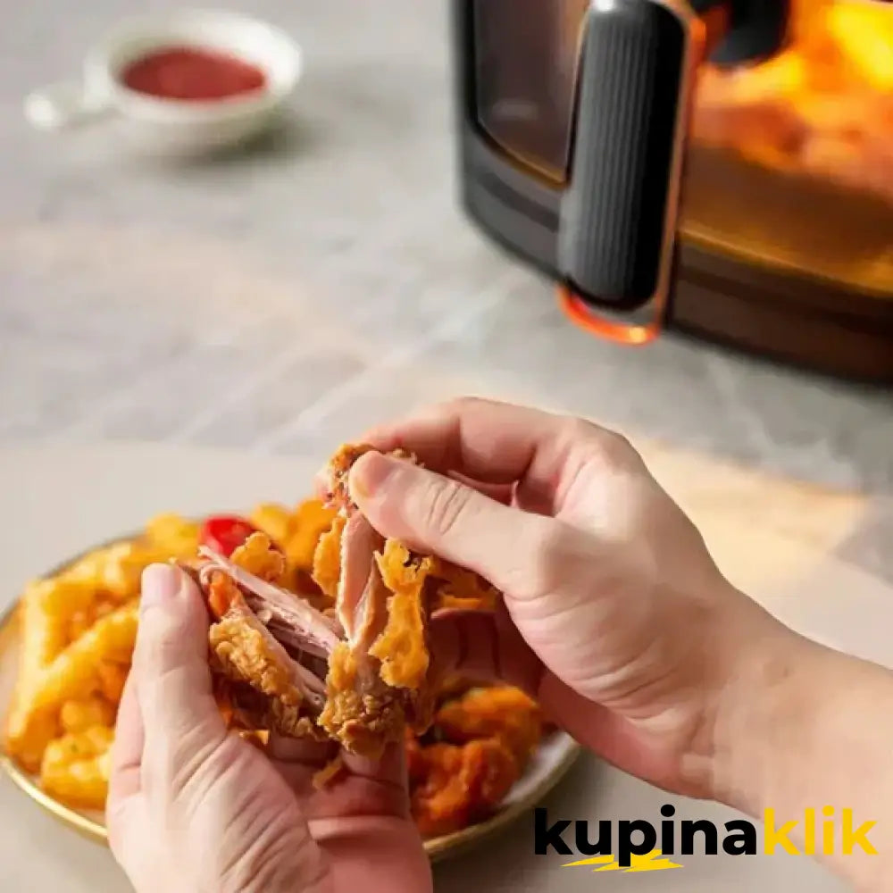 Friteza na vruć vazduh - Air Fryer - Silver Crest S-18 8L + 50 papira za pečenje