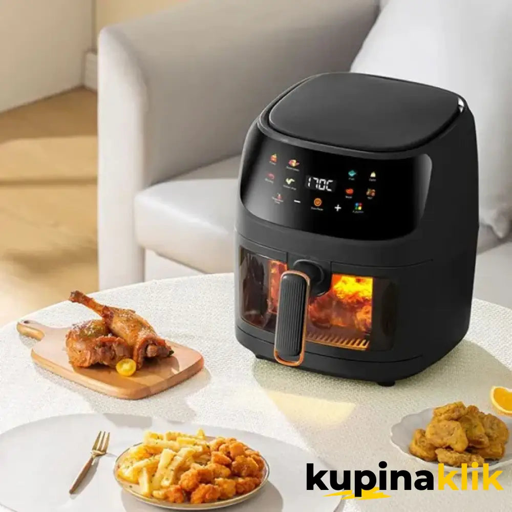 Friteza na vruć vazduh - Air Fryer - Silver Crest S-18 8L + 50 papira za pečenje