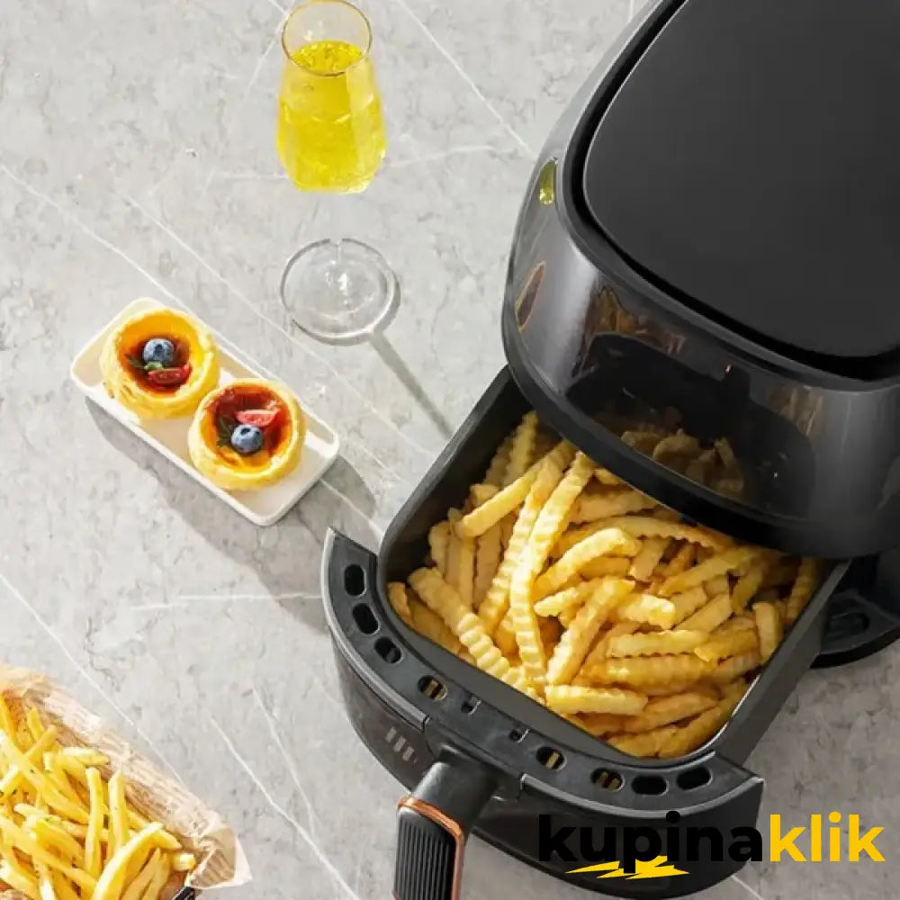 Friteza na vruć vazduh - Air Fryer - Silver Crest S-18 8L + 50 papira za pečenje
