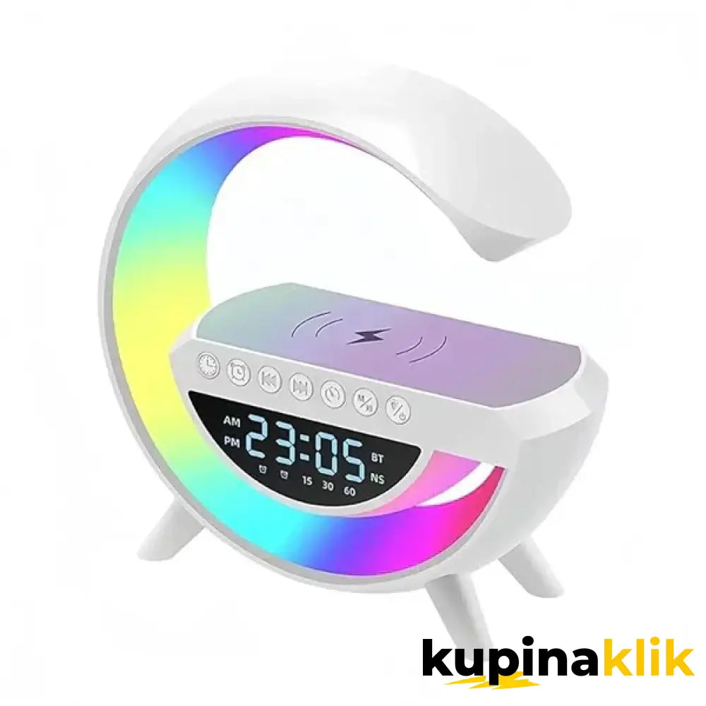 G LED lampa - Punjač zvučnik lampa i sat