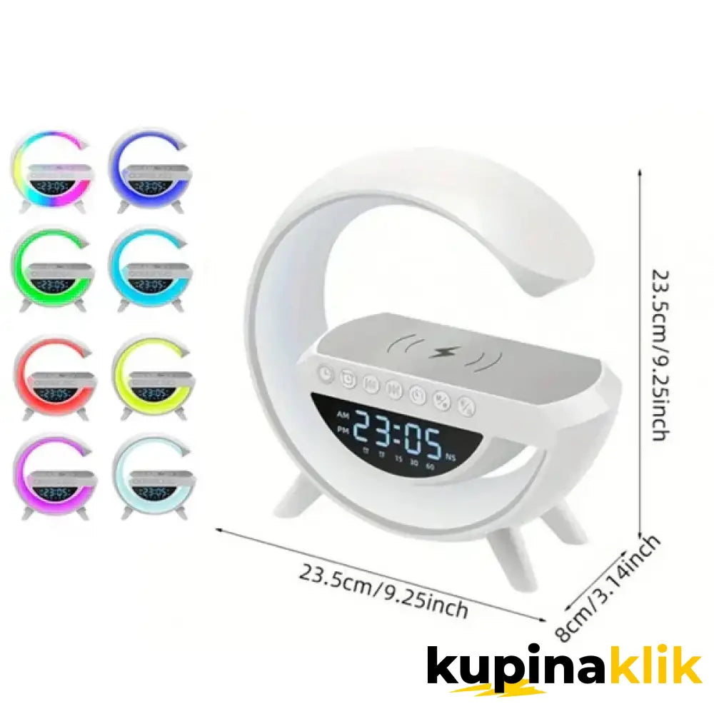 G LED lampa - Punjač zvučnik lampa i sat