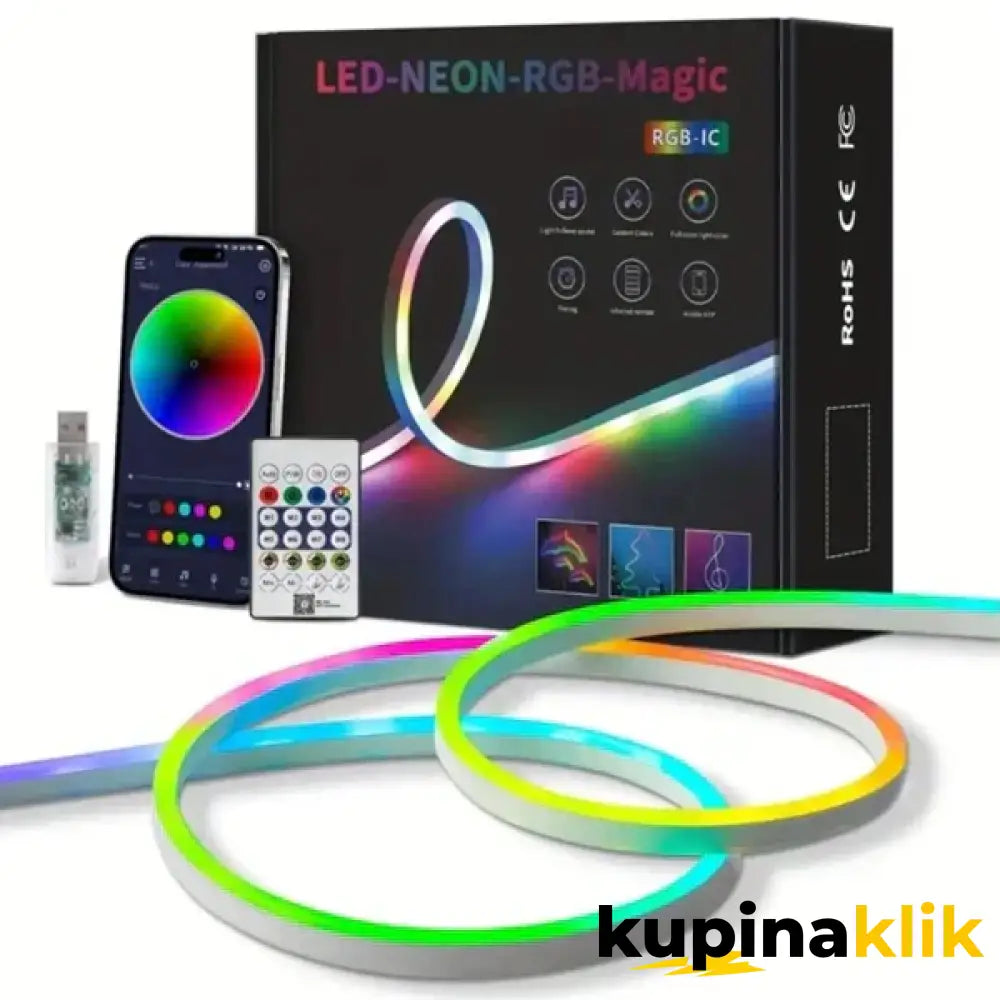 LED neon RGB traka 5m