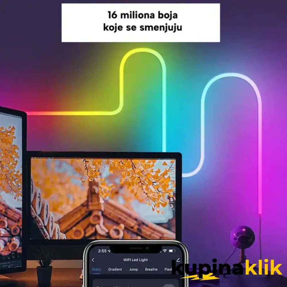 LED neon RGB traka 5m