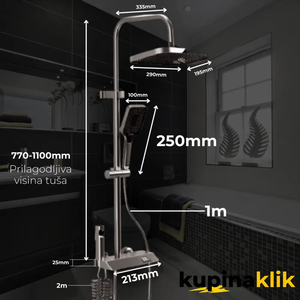Luksuzni tuš - Baterija za tuš ili kadu u kupatilu