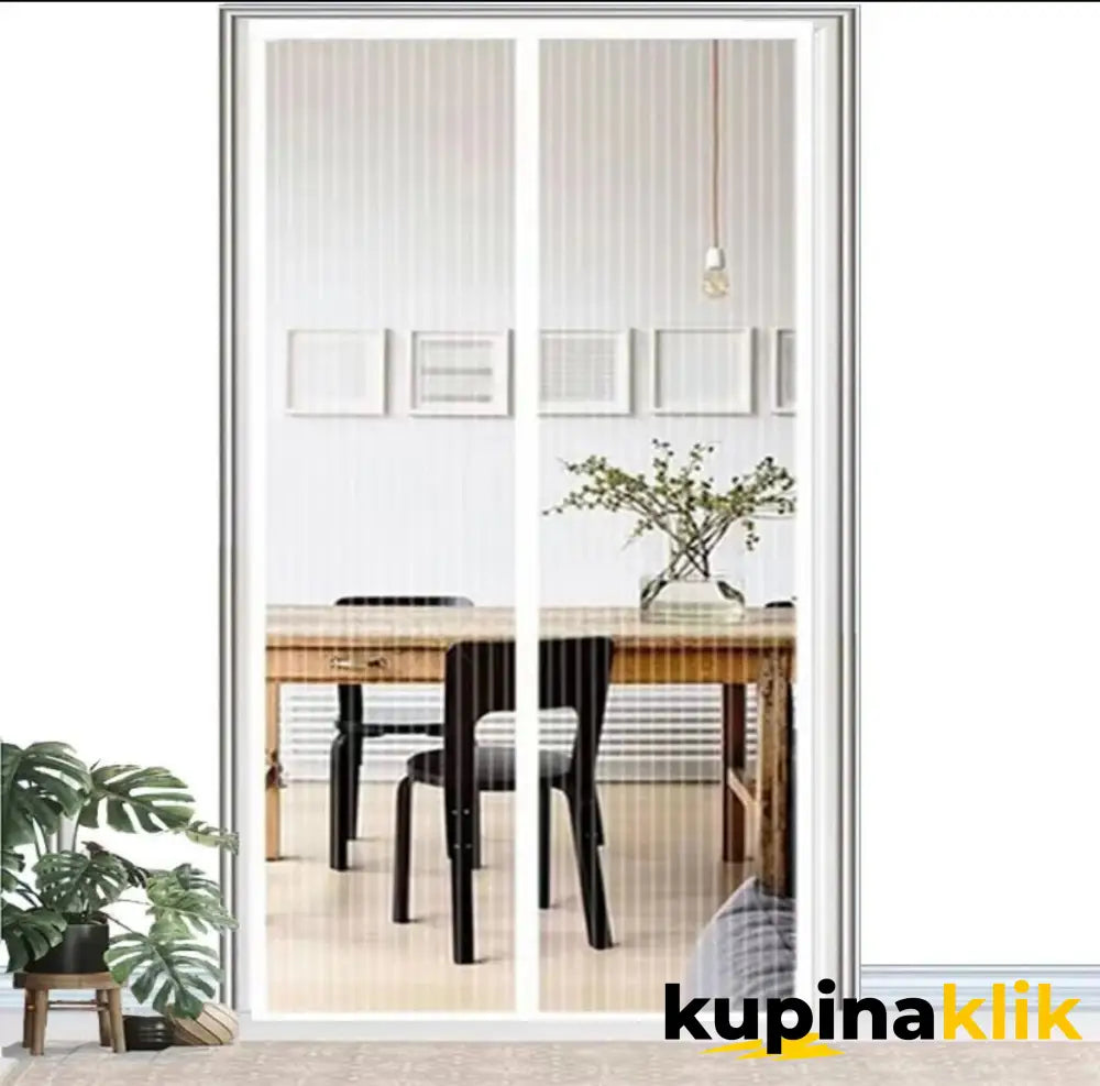 Magična magnetna mreža protiv komaraca-komarnik Crna / 100x200cm