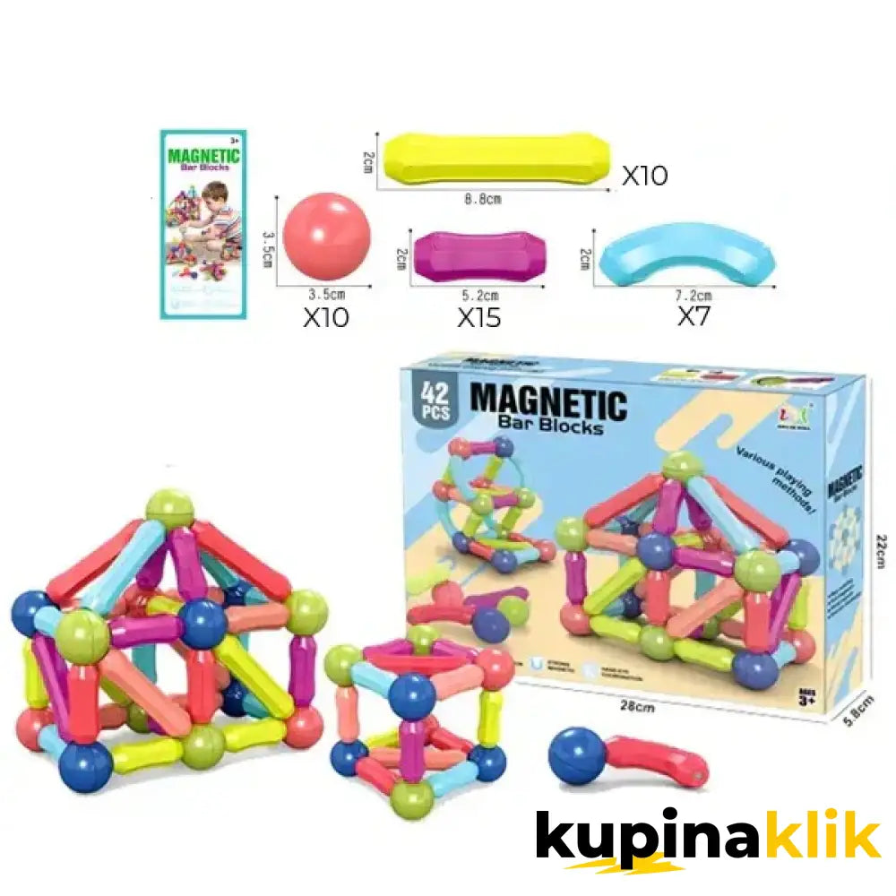 Magnetni set štapića i kugli