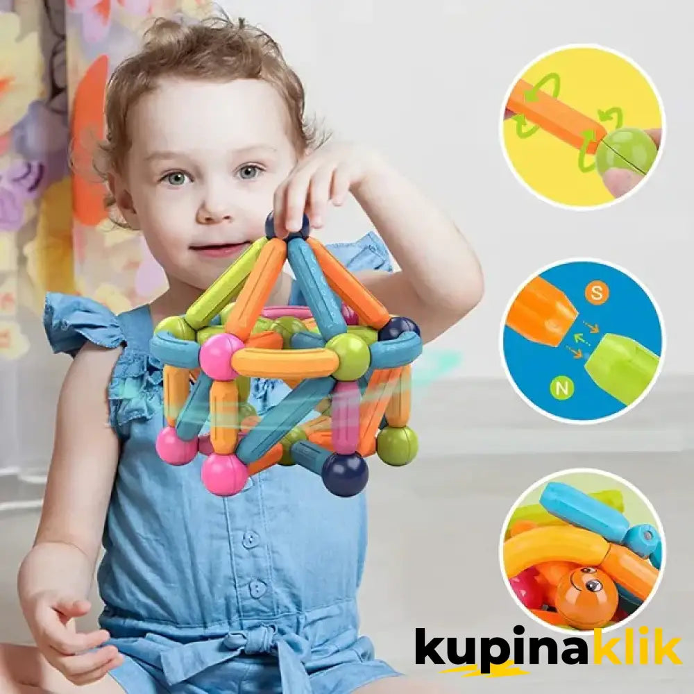 Magnetni set štapića i kugli