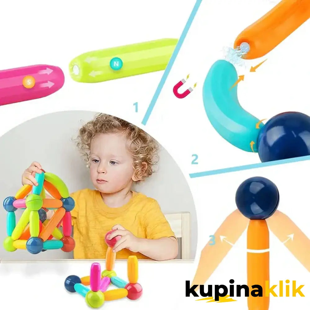 Magnetni set štapića i kugli