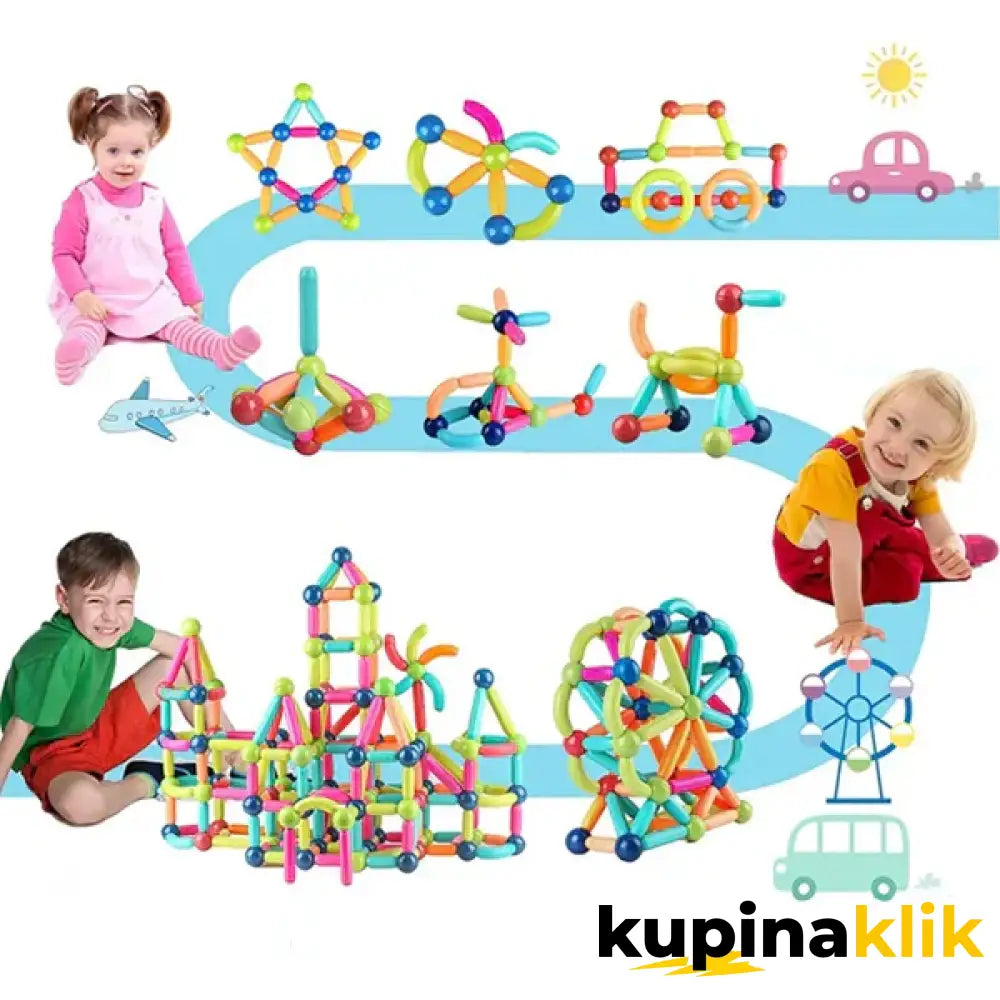 Magnetni set štapića i kugli