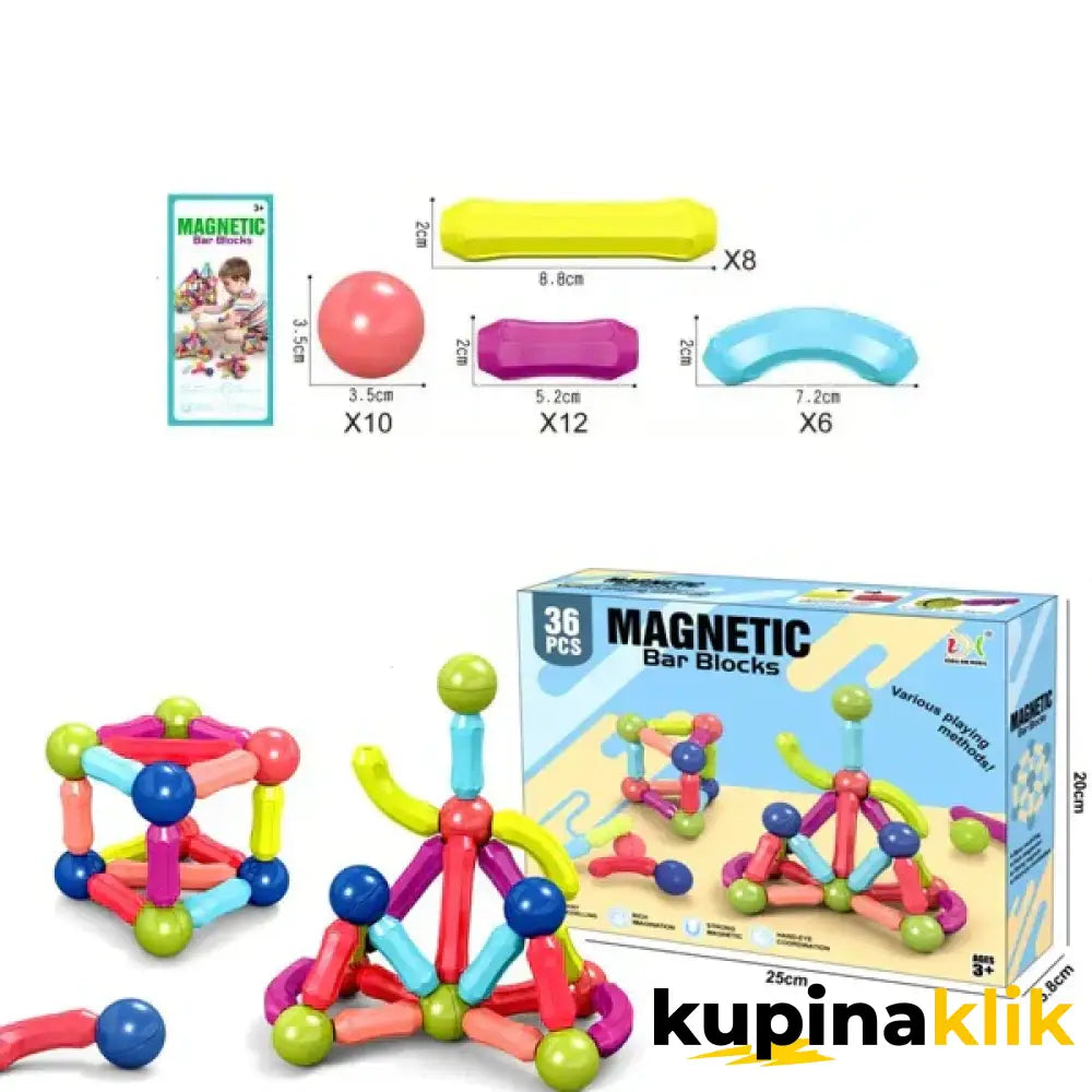 Magnetni set štapića i kugli