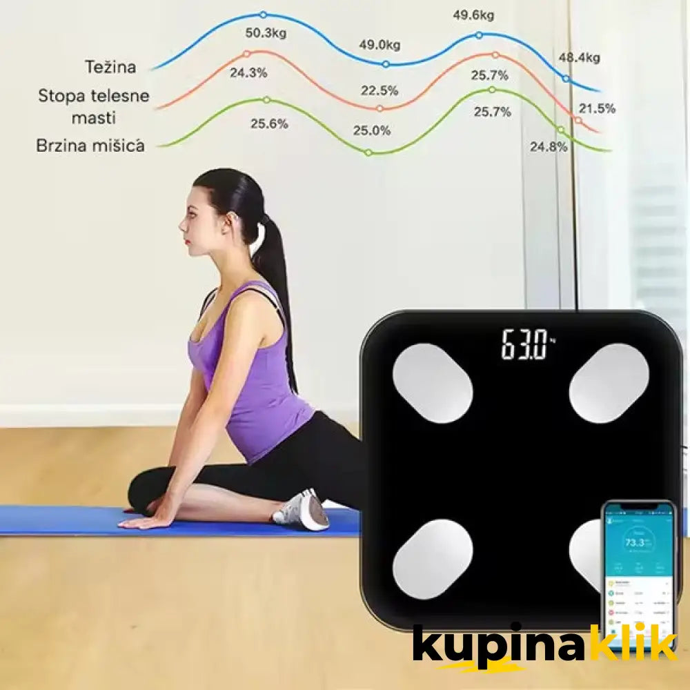 Pametna Bluetooth digitalna vaga - Digitalna vaga sa 17 funkcija