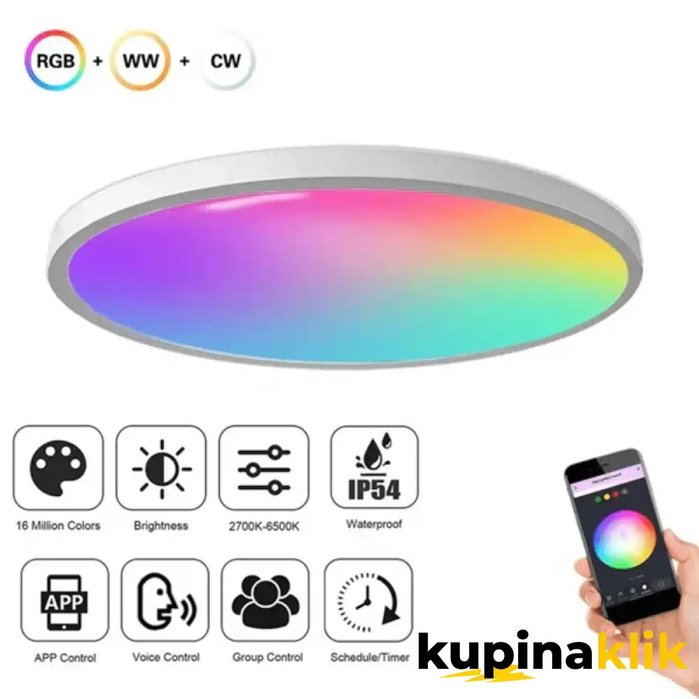 Pametna LED plafonjera sa daljinskim