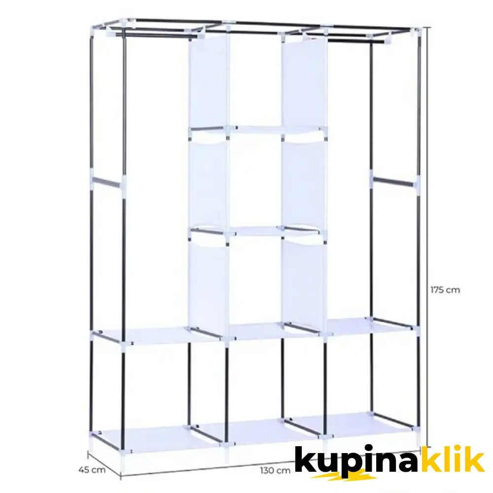 Platneni ormar za garderobu 130x45x175 cm