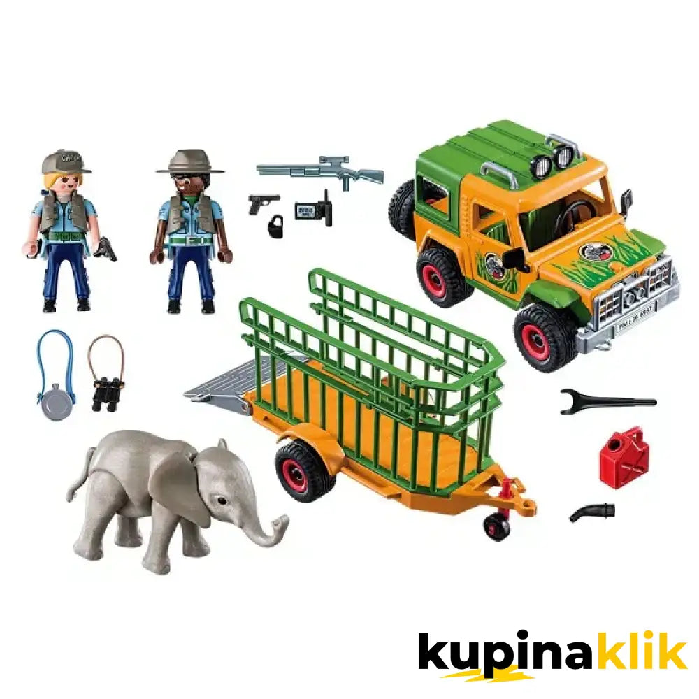 PLAYMOBIL WILD LIFE RENDEROV KAMION SA BEBEA SLONOM