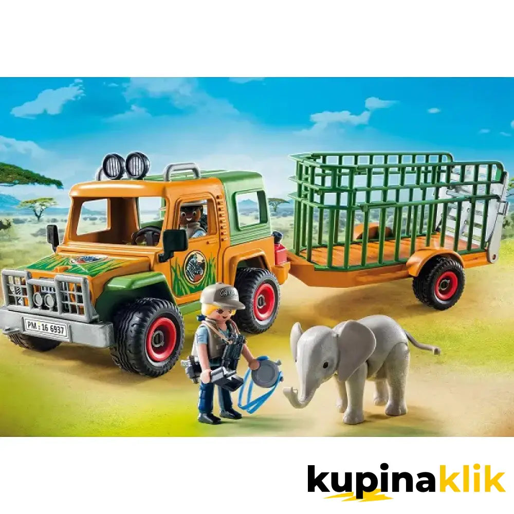PLAYMOBIL WILD LIFE RENDEROV KAMION SA BEBEA SLONOM