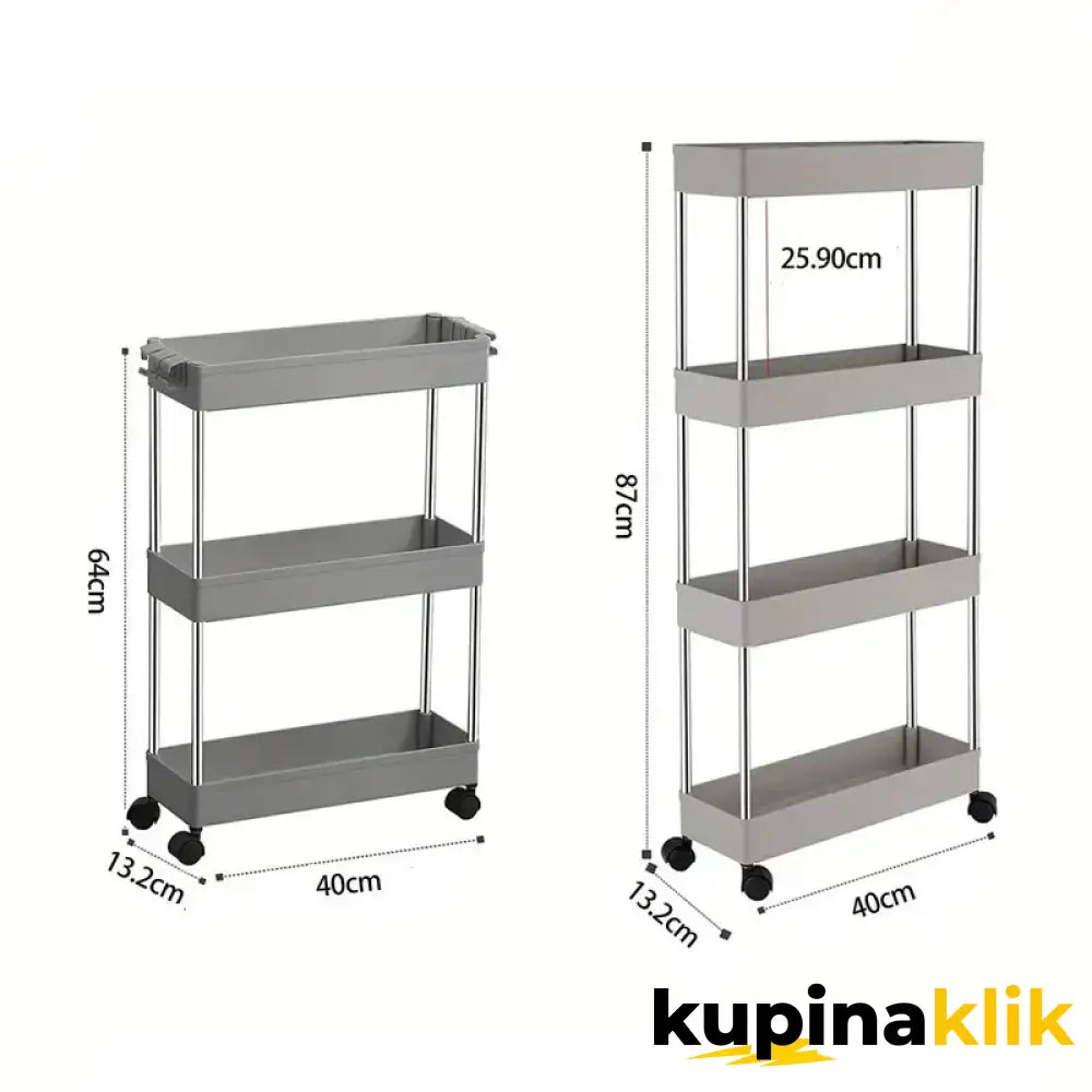 Police sa točkićima za uzani prostor