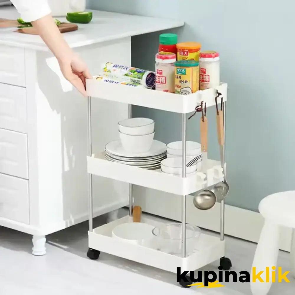 Police sa točkićima za uzani prostor