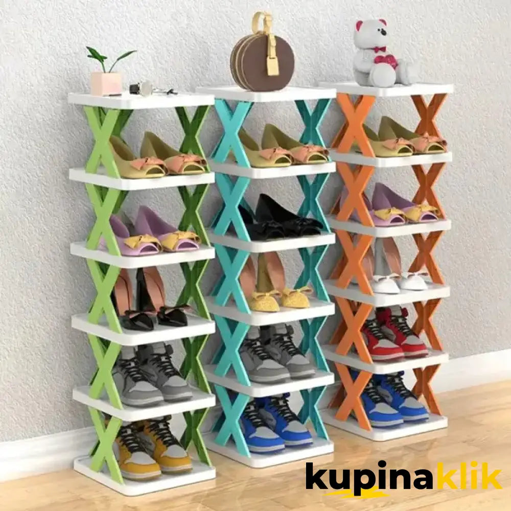 Prenosivi sklopivi cipelarnik (6 polica) - Sklopiva polica za obuću