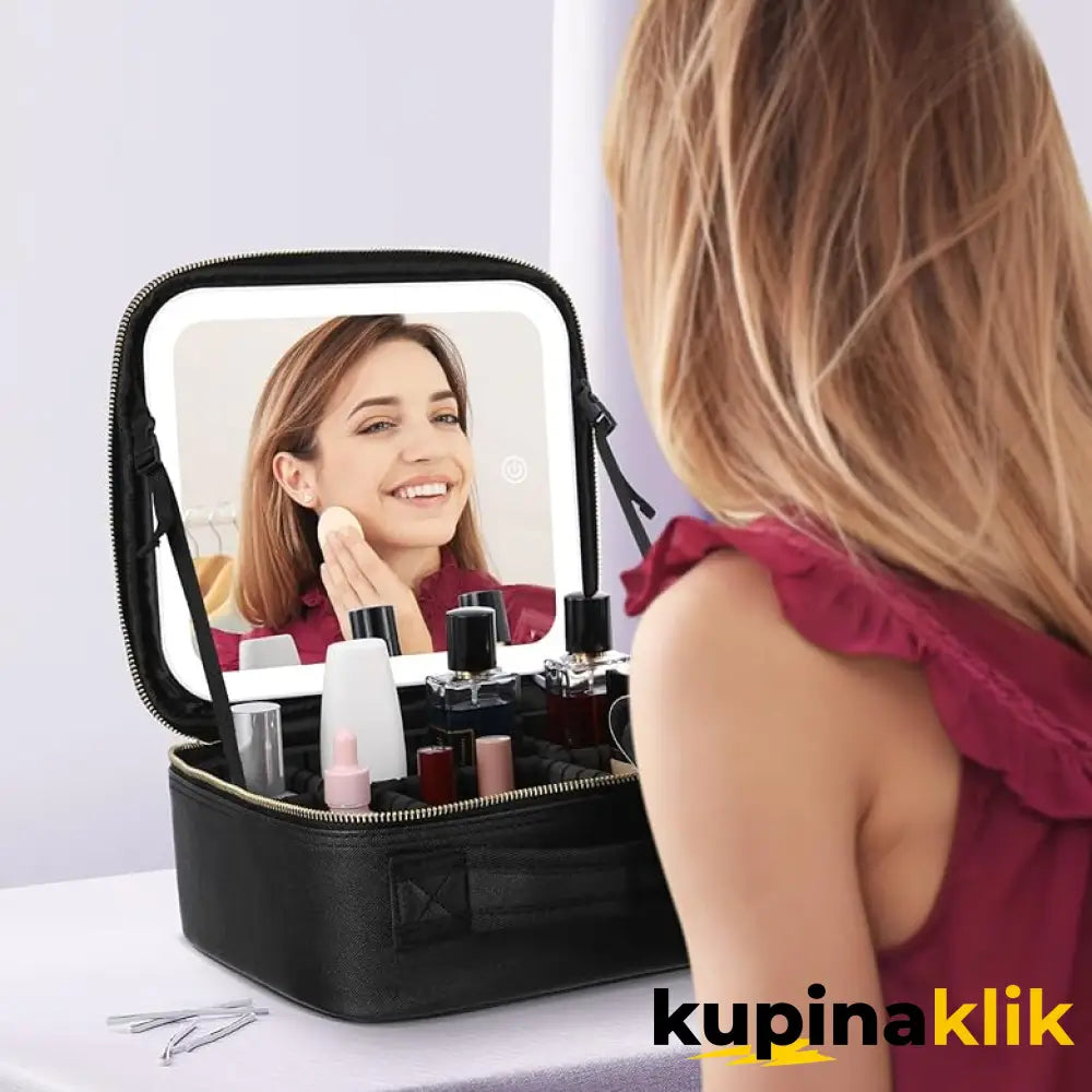 Putna torba za šminku sa LED ogledalom