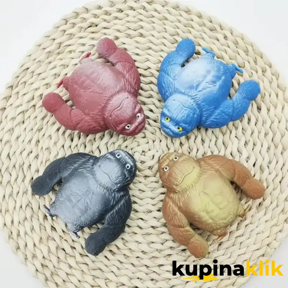 Rastegljiva gorila igračka za decu - paket 4 gorile