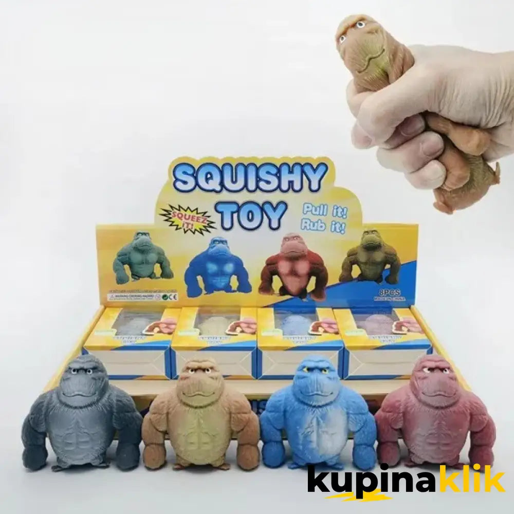 Rastegljiva gorila igračka za decu - paket 4 gorile