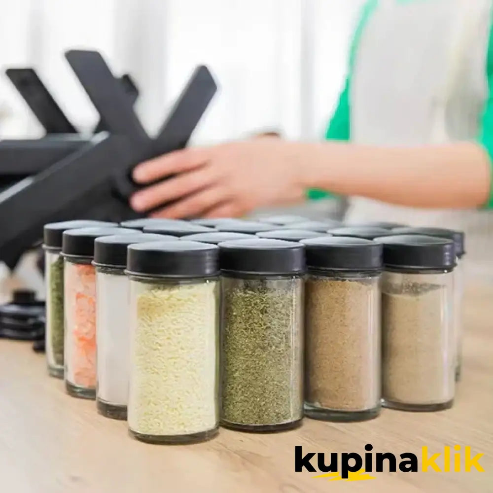 Rotirajući stalak za začine sa 18 flašica
