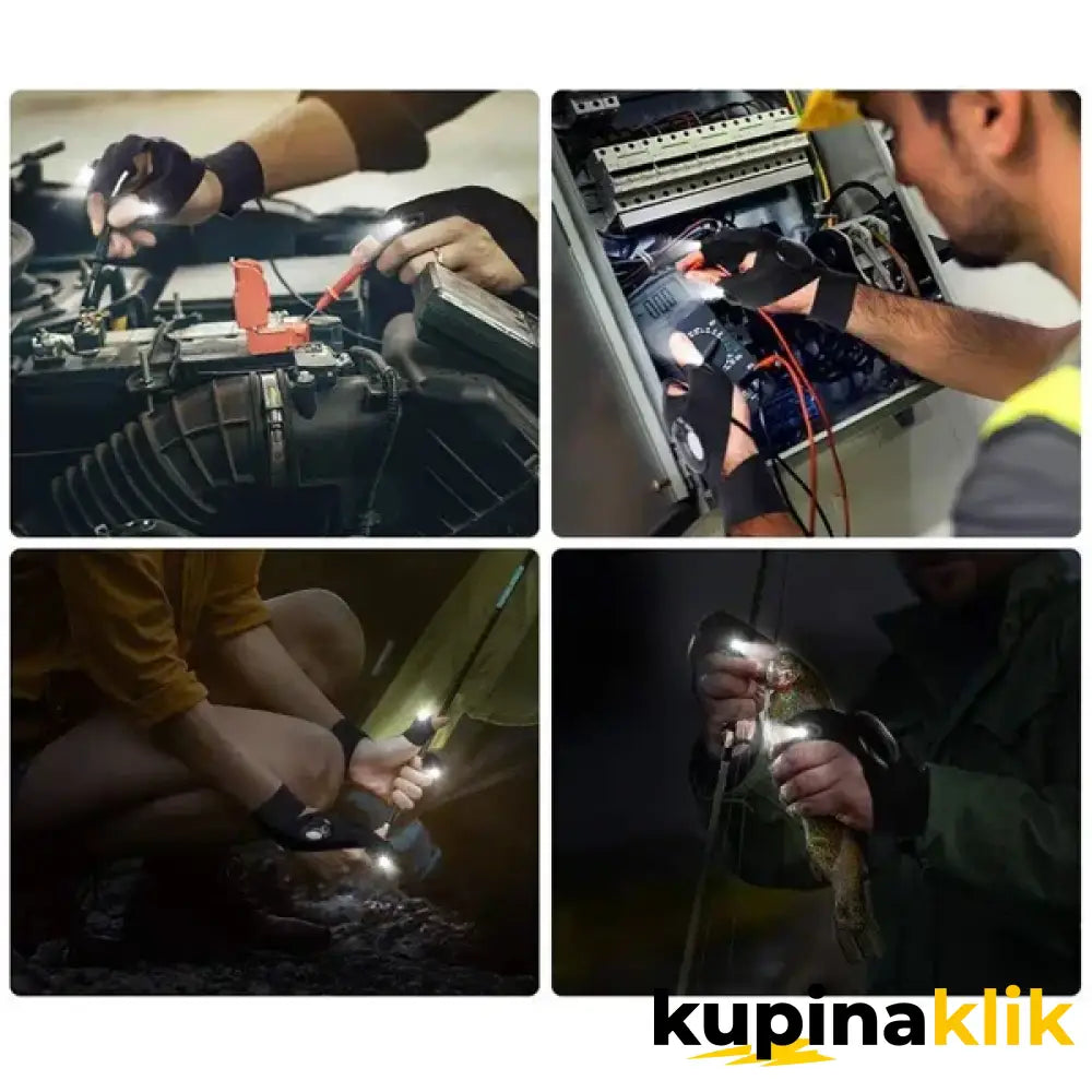 Rukavica za rad sa LED svetlom
