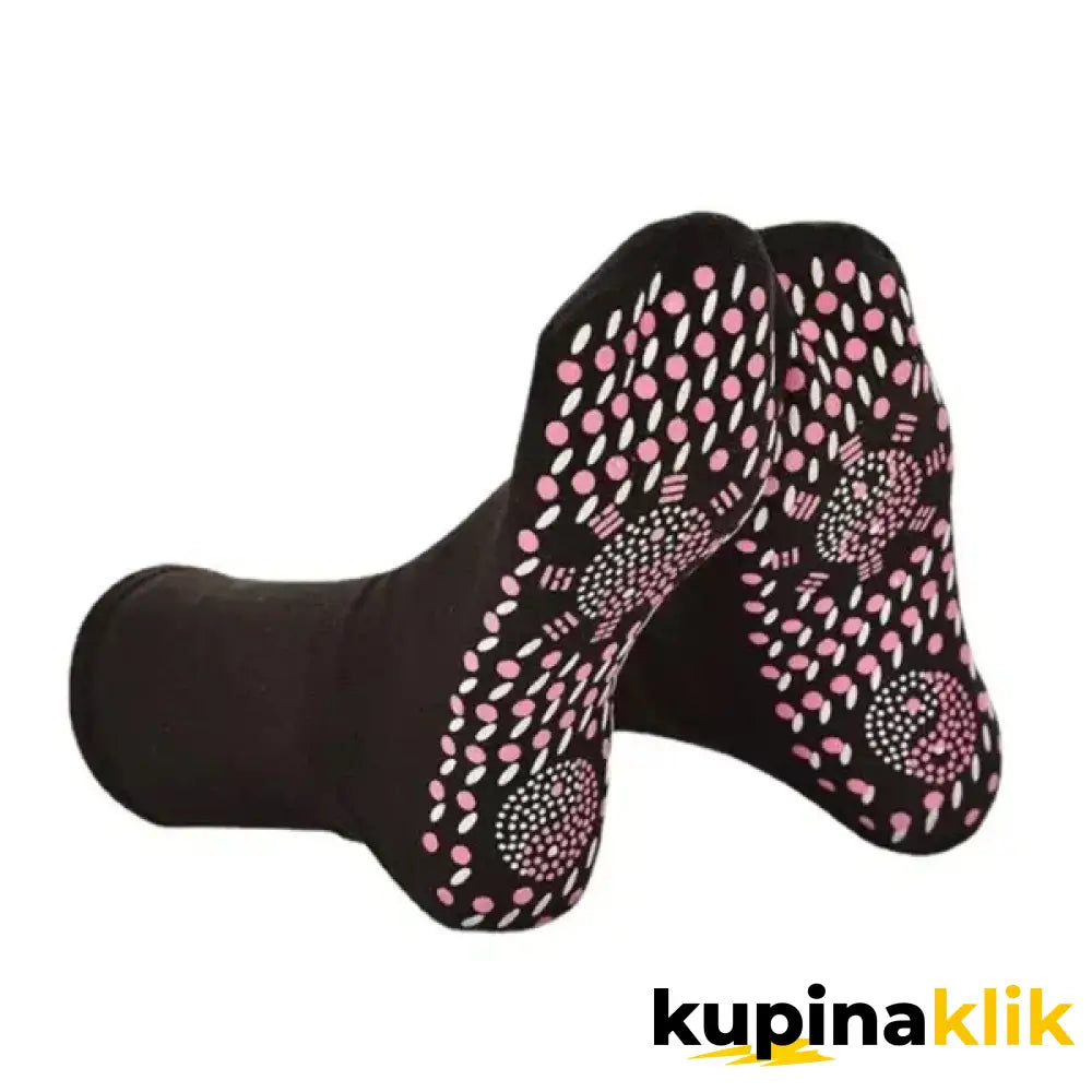 Samogrejuće neklizajuće čarape - Čarape za zimu koje se ne klizaju Crna