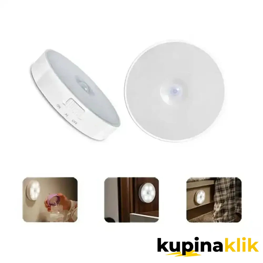 Samolepljivo LED svetlo sa senzorom pokreta bez struje i baterija