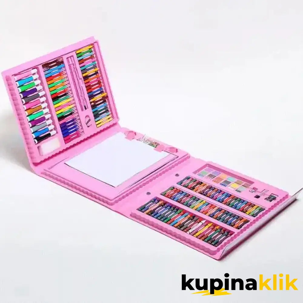 Set za crtanje - kofer za decu Roze