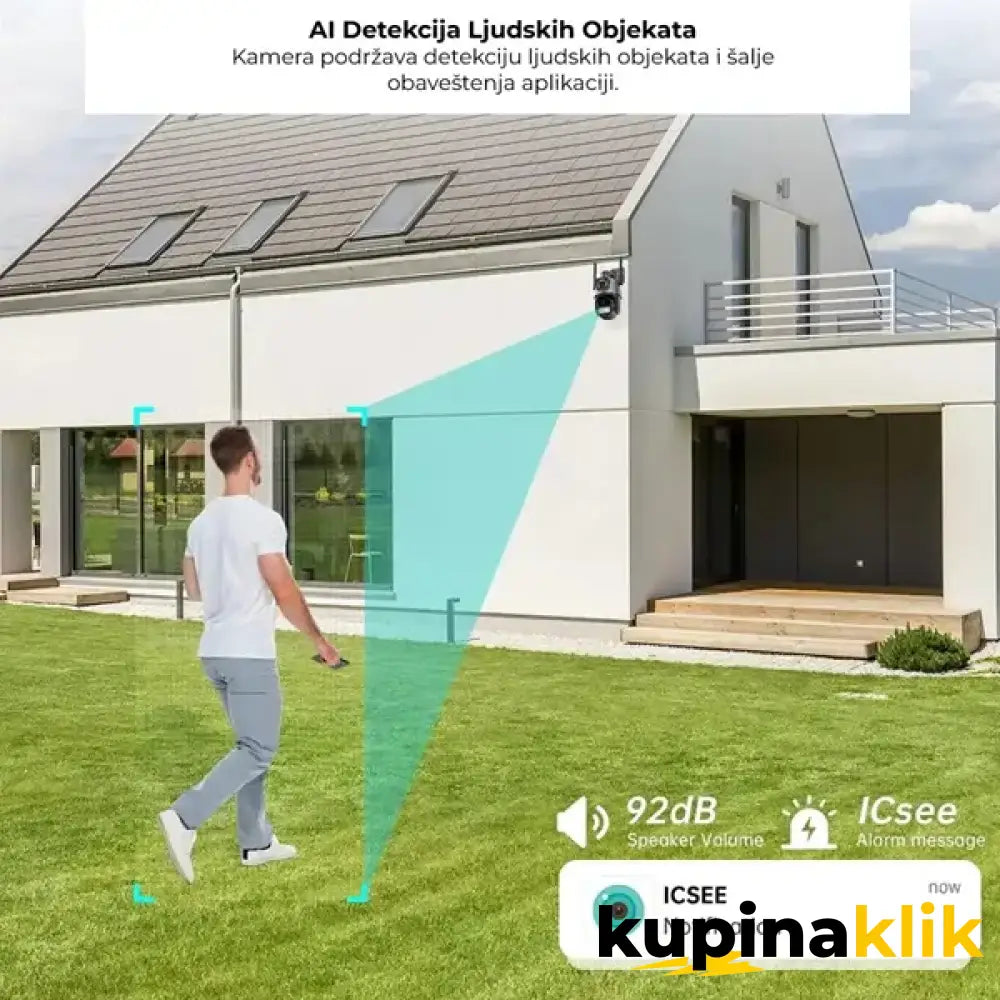 Sigurnosna Dual kamera za video nadzor sa AI detekcijom i noćnim senzorom