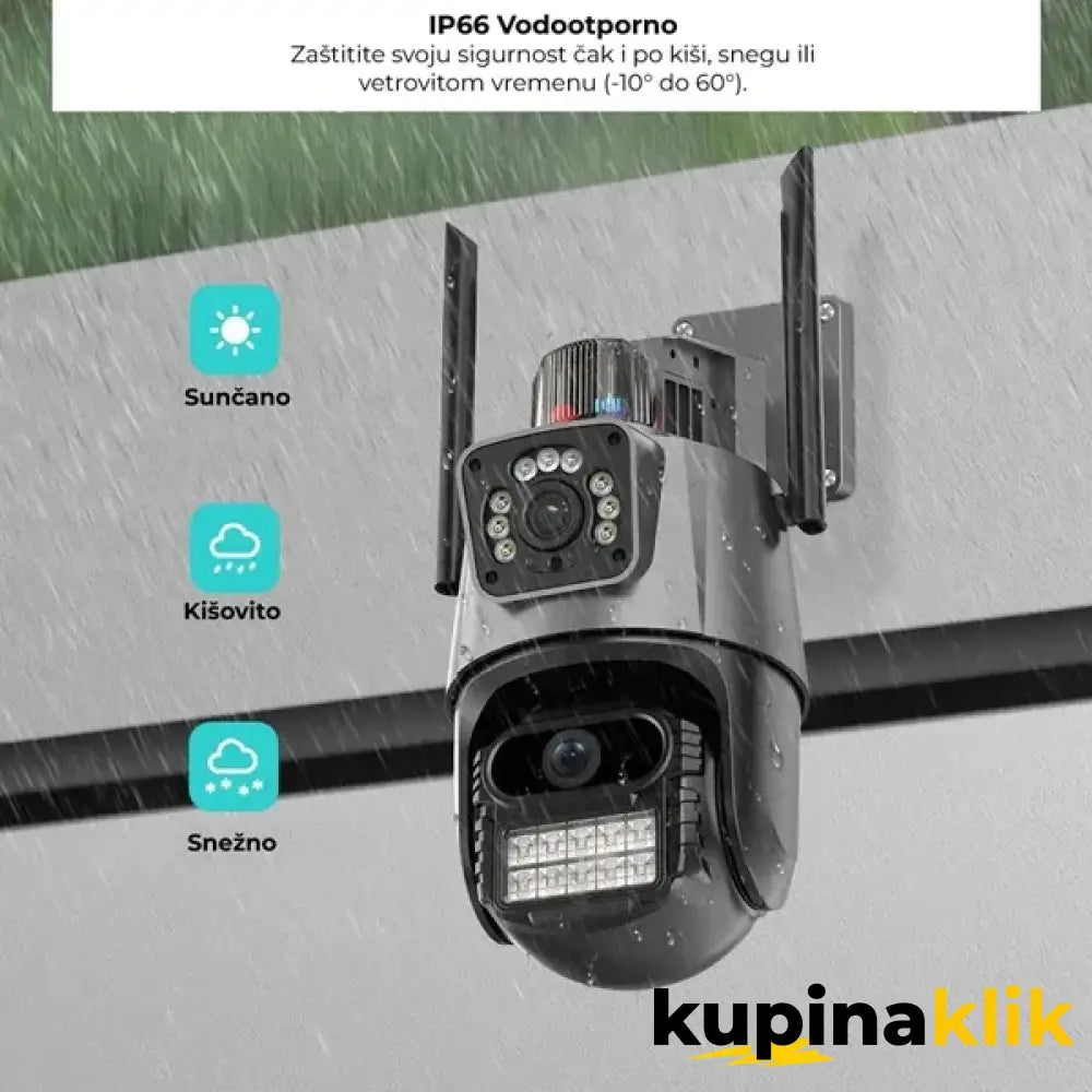 Sigurnosna Dual kamera za video nadzor sa AI detekcijom i noćnim senzorom