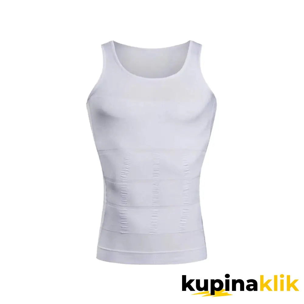 SlimShirt - Kompresivna majica za savršen struk Bela / M