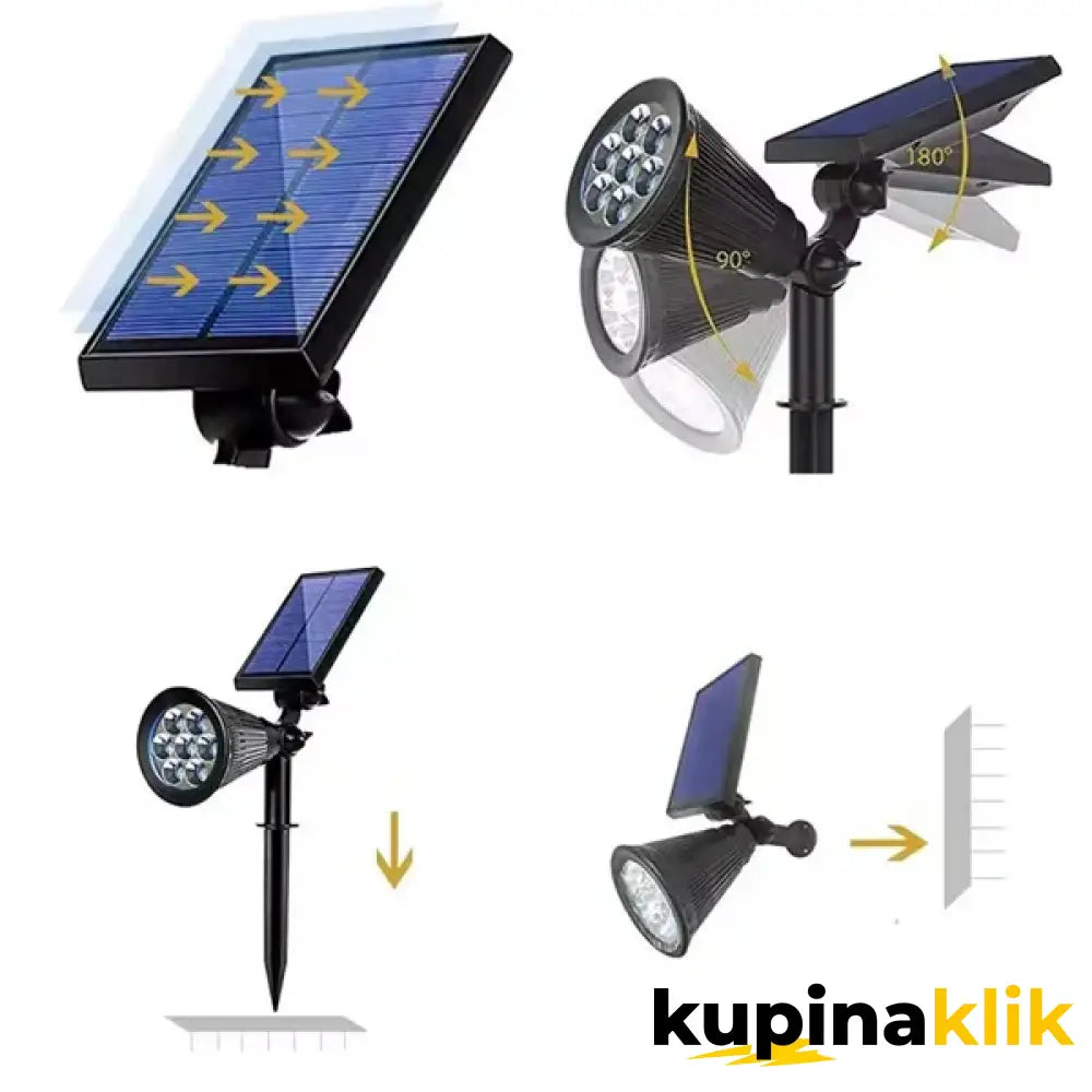 Solarna baštenska kolorna led lampa