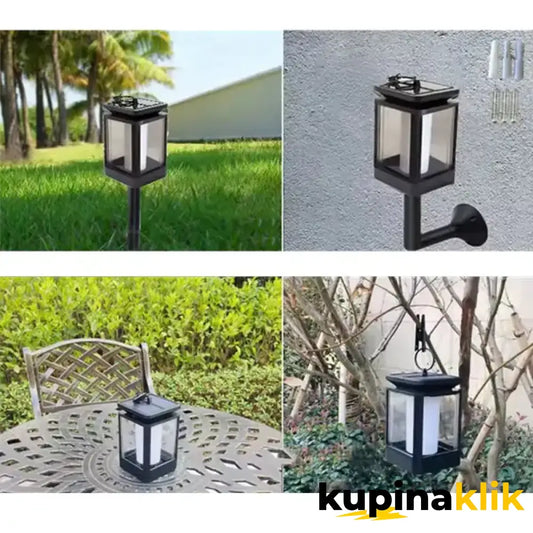 Solarna lampa – Fenjer sa imitacijom plamena