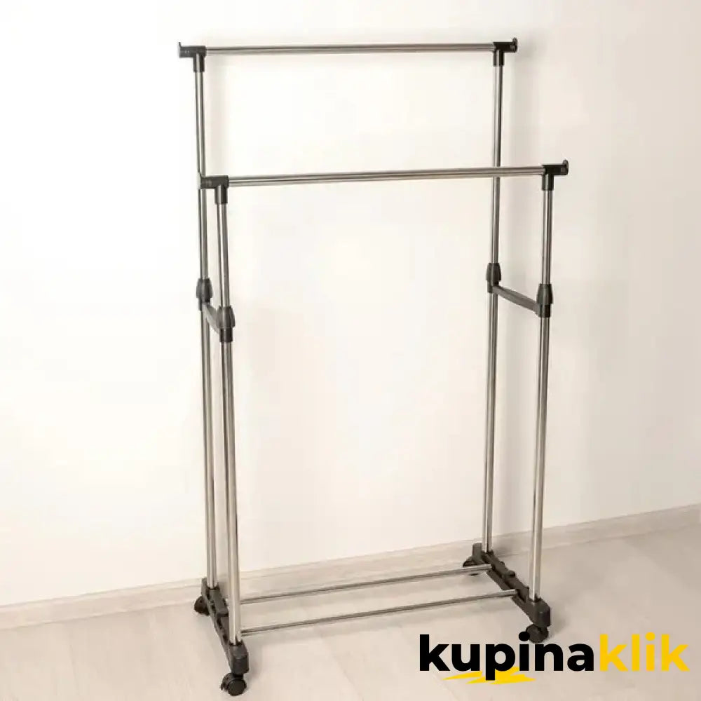 Stalak za odeću podesiv sa dve šipke